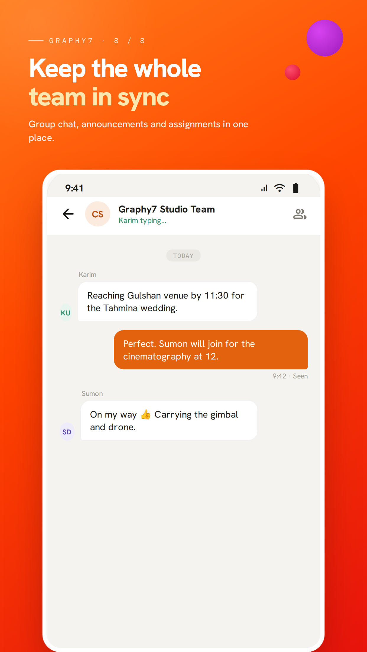 Graphy7 Settings screen